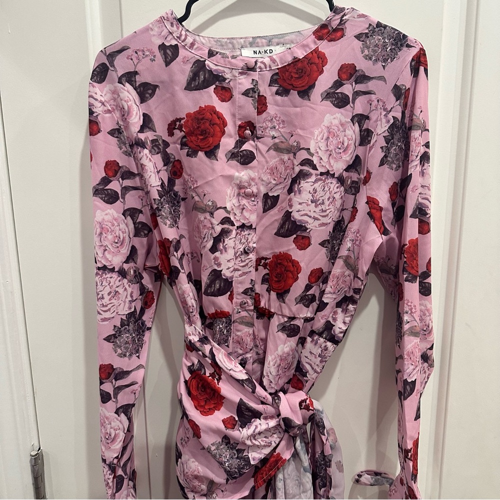 NAKD Pink Rose Maxi Dress